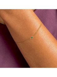 OR Carats Złota bransoletka z kamieniem szlachetnym rozmiar: onesize. Żółte bransoletki OR Carats, z szmaragdem, złote. Za 428.43 zł.