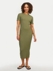 JJXX Sukienka dzianinowa Ellie 12254342 Zielony Slim Fit. Zielone sukienki JJXX, l, bez wzorów, z dzianiny, bez kołnierzyka, bez ramiączek. Za 69.99 zł.