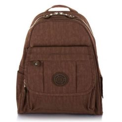 Plecak damski Bag Street SP-10-BR brązowy. Brązowe plecaki Bag Street, bez wzorów, z materiału, bez dodatków. Za 99.99 zł.