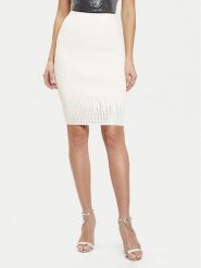 Guess Spódnica mini W5RD83 Z2Y50 Écru Slim Fit. Spódnice Guess, m, z aplikacjami, z syntetyku, mini. Za 229.99 zł.