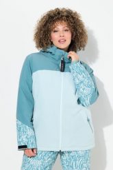 Damskie Kurtka funkcyjna HYPRAR wodoodporna osłona przeciwśnieżna kaptur. Zielone kurtki narciarskie Ulla Popken, plus size, bez wzorów, z elastanu, z kapturem, narciarskie. Za 799.99 zł.