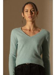Perfect Cashmere Kaszmirowy sweter "Abigail" w kolorze turkusowym rozmiar: XXL. Niebieskie swetry Perfect Cashmere, xxl, bez wzorów, z kaszmiru, bez ramiączek. Za 291.51 zł.
