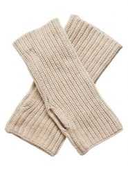 MOSS COPENHAGEN Ocieplacze "Galine Rachelle" w kolorze beżowym rozmiar: onesize. Brązowe rękawiczki Moss Copenhagen, bez wzorów, prążkowane. Za 74.46 zł.