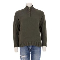 Damski sweter khaki. Zielone swetry Ralph Lauren, bez wzorów, sportowe, bez ramiączek. Za 127.76 zł.