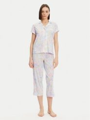 LAUREN RALPH LAUREN Piżama ILN92421 Niebieski Regular Fit. Niebieskie piżamy Lauren Ralph Lauren, xl, bez wzorów, z bawełny, bez kołnierzyka, bez ramiączek. Za 309.99 zł.