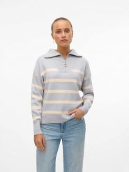 Vero Moda Sweter "Saba" w kolorze szarym rozmiar: S. Szare swetry Vero Moda, s, bez wzorów, ze splotem, bez ramiączek. Za 101.23 zł.