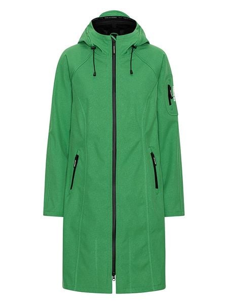 Ilse Jacobsen Płaszcz softshellowy w kolorze zielonym rozmiar: 40. Zielone płaszcze Ilse Jacobsen, bez wzorów, sportowe, bez kaptura. Za 271.67 zł.