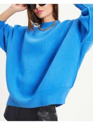LA Angels Sweter w kolorze niebieskim rozmiar: M. Niebieskie swetry LA Angels, m, bez wzorów, z bawełny, bez ramiączek. Za 176.08 zł.