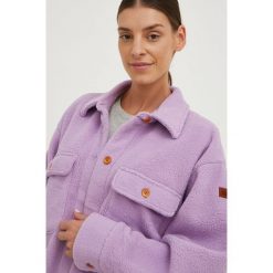 Roxy koszula damska kolor fioletowy relaxed. Fioletowe koszule Roxy, l, bez wzorów, z dzianiny, bez kołnierzyka, bez ramiączek. Za 379.99 zł.