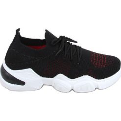 Skarpetkowe buty sportowe Harri Black czarne czerwone. Czarne buty treningowe INNA MARKA, bez wzorów, z tkaniny, bez zapięcia, na fitness i siłownię. Za 89.00 zł.