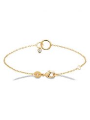 L'Atélier Précieux Pozłacana bransoletka z elementami ozdobnymi rozmiar: onesize. Żółte bransoletki l'Atelier precieux, z cyrkonią, pozłacane. Za 173.99 zł.