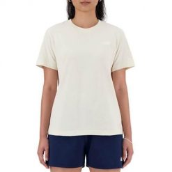 Koszulka sportowa damska New Balance WT41509LIN. Białe t-shirty sportowe New Balance, l, bez wzorów, bez ramiączek. Za 173.00 zł.