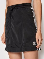 Adidas Spódnica mini adicolor Classics Tricot H37774 Czarny Regular Fit. Czarne spódnice adidas, bez wzorów, z syntetyku, mini. Za 99.99 zł.