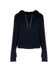 Bluza trekking damska. Niebieskie bluzy Champion, l, bez wzorów, z bawełny, bez ramiączek, z kapturem. Za 145.00 zł.
