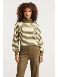 Smashed Lemon Sweter w kolorze oliwkowo-kremowym rozmiar: XXL. Brązowe swetry Smashed Lemon, xxl, bez wzorów, bez ramiączek. Za 126.99 zł.