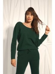 Just Cashmere Kaszmirowy sweter "Fiona" w kolorze ciemnozielonym rozmiar: S. Zielone swetry Just Cashmere, s, bez wzorów, z kaszmiru, bez ramiączek. Za 436.14 zł.