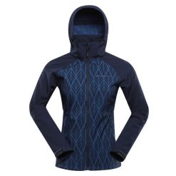 Kurtka softshell damska Alpine Pro Hoora. Czarne kurtki przejściowe sportowe Alpine Pro, l, bez wzorów, z softshellu, bez kaptura, trekkingowe. Za 369.00 zł.