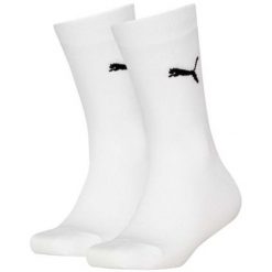 Skarpety Puma Easy Rider Junior 2-Pack. Białe skarpetki Puma, bez wzorów, z materiału. Za 35.99 zł.