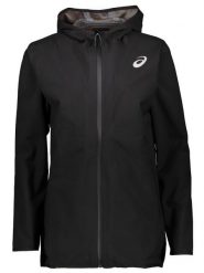 Asics Kurtka przeciwdeszczowa w kolorze czarnym rozmiar: S. Czarne kurtki przeciwdeszczowe ASICS, s, bez wzorów, bez kaptura, outdoorowe. Za 337.41 zł.