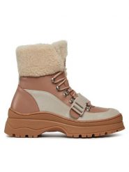 Ted Baker Botki Mayyzi 258003 Brązowy. Brązowe botki Ted Baker, bez wzorów, ze skóry, bez obcasa, na płaskiej podeszwie, bez zapięcia. Za 379.99 zł.