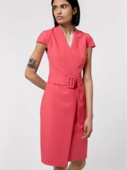 Hugo Sukienka koktajlowa Kamure 50450196 Różowy Slim Fit. Czerwone sukienki Hugo, bez wzorów, z syntetyku, wizytowe, bez kołnierzyka, bez ramiączek. Za 1,609.00 zł.