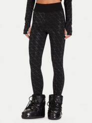 Guess Legginsy W5BB73 K7182 Czarny Slim Fit. Czarne legginsy Guess, z aplikacjami, z syntetyku. Za 499.99 zł.