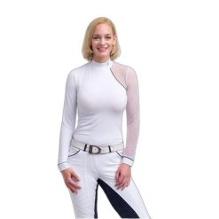 Damska koszulka polo do jazdy konnej z długim rękawem Cavalliera Modern. Białe t-shirty sportowe CAVALLIERA, xs, bez wzorów, bez ramiączek, do jazdy konnej. Za 367.50 zł.
