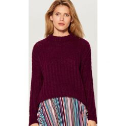 Sweter oversize z półgolfem - Fioletowy. Swetry marki GEOLOGIC. Za 129.99 zł.