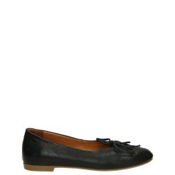 BALERINY Z OZDOBNYM WIĄZANIEM 21710107 BLACK. Czarne baleriny Venezia, bez wzorów, ze skóry, bez obcasa, bez zapięcia. Za 179.00 zł.