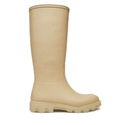 Kalosze Hunter. Brązowe kalosze Hunter, bez wzorów, bez zapięcia. Za 399.99 zł.