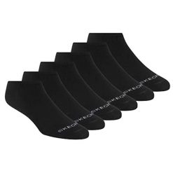 Skarpetki sportowe dla dorosłych 6pk Womens Cotton Nshw Blac. Czarne skarpetki Skechers, bez wzorów, z bawełny. Za 79.99 zł.