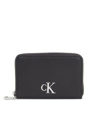 Calvin Klein Jeans Portfel Minimal Monogram M Zip Around T K60K611970 Czarny. Czarne portfele Calvin Klein Jeans, bez wzorów, z jeansu. Za 229.99 zł.