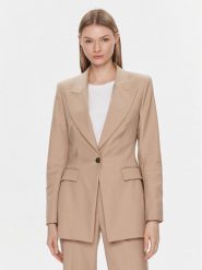 IVY OAK Marynarka IO119086 Beżowy Regular Fit. Brązowe marynarki i żakiety IVY & OAK, bez wzorów, z wiskozy, bez ramiączek. Za 849.99 zł.