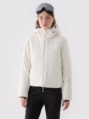 4F Kurtka narciarska w kolorze kremowym rozmiar: L. Brązowe kurtki narciarskie 4f, l, bez wzorów, bez kaptura, narciarskie, primaloft. Za 524.62 zł.