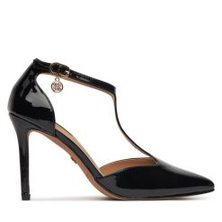 Szpilki Nine West. Czarne szpilki Nine West, bez wzorów, bez obcasa, na szpilce, bez zapięcia. Za 229.99 zł.