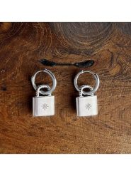 Eclat d'Argent Srebrne kolczyki-kreole z cyrkoniami rozmiar: onesize. Szare kolczyki Eclat d'Argent, z cyrkonią, srebrne. Za 108.99 zł.