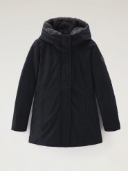 Woolrich Parka puchowa "Boulder" w kolorze granatowym rozmiar: L. Niebieskie płaszcze Woolrich, l, bez wzorów, z puchu, bez kaptura. Za 2,306.21 zł.