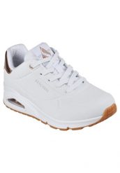 Buty do chodzenia damskie Skechers Unogolden Air. Białe buty do biegania Skechers, bez wzorów, z materiału, bez zapięcia, do biegania. Za 414.00 zł.
