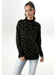 Aniston Sweter w kolorze czarno-beżowym rozmiar: 38. Czarne swetry Aniston, bez wzorów, bez ramiączek. Za 65.99 zł.