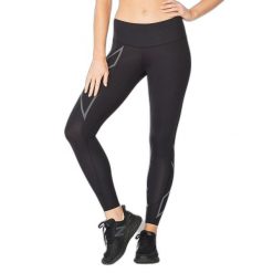 Damskie legginsy kompresyjne o średnim stopniu kompresji 2XU Light Speed. Czarne legginsy 2XU, bez wzorów. W wyprzedaży za 524.95 zł.