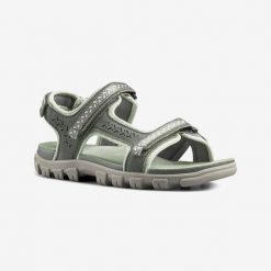 Second Life - Sandały turystyczne damskie Quechua NH500 skóra - Stan Doskonały. Brązowe sandały QUECHUA, bez wzorów, z kauczuku, bez obcasa, bez zapięcia. Za 169.99 zł.