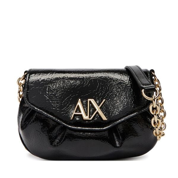 Torebka Armani Exchange. Czarne listonoszki Armani Exchange, bez wzorów, bez dodatków. Za 321.99 zł.