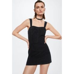 Mango sukienka jeansowa Alina kolor szary mini dopasowana. Szare sukienki Mango, na imprezę, l, bez wzorów, z jeansu, bez kołnierzyka, bez ramiączek, mini, dopasowane. Za 139.99 zł.