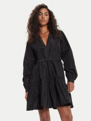 TWINSET Sukienka koktajlowa 241TE2014 Czarny Regular Fit. Czarne sukienki Twinset, bez wzorów, z syntetyku, wizytowe, bez kołnierzyka, bez ramiączek. Za 679.99 zł.
