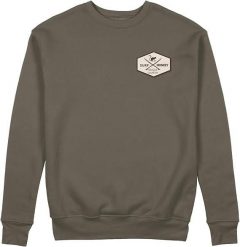 Bluza z naszywką – okrągły dekolt / dla dorosłych (oliwkowa zieleń). Zielone bluzy z kapturem SURF MONKEY, l, z aplikacjami, z bawełny, bez kaptura. Za 269.95 zł.