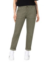 Timezone Spodnie w kolorze khaki rozmiar: S. Brązowe spodnie materiałowe Timezone, z aplikacjami, z materiału. Za 152.99 zł.