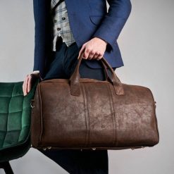 Torba Podróżna Weekendowa Brødrene BL10 C.brązowa. Brązowe torby podróżne bez wzorów, ze skóry. Za 549.00 zł.