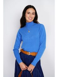 ASSUILI Sweter w kolorze niebieskim rozmiar: 40. Niebieskie swetry Assuili, bez wzorów, z kaszmiru, bez ramiączek. Za 166.88 zł.