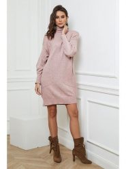 Joséfine Sukienka dzianinowa "Warren" w kolorze jasnoróżowym rozmiar: L. Różowe sukienki Joséfine, l, bez wzorów, z dzianiny, bez kołnierzyka, bez ramiączek, mini. Za 217.99 zł.