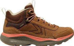 Buty trekkingowe damskie Keen Leiki Leather Mid Waterproof. Brązowe buty trekkingowe Keen, z materiału, bez zapięcia. Za 733.25 zł.